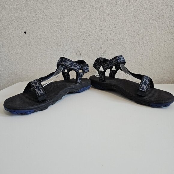 Teva Hurricane XLT2 Black/Blue Strappy Hook & Loop Sandals Hiking Mens 13 - Picture 4 of 11